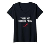 Donna The Devil Wears Prada You're Not Going To Paris Maglietta con Collo a V
