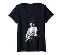 Donna The Edge U2 Chitarrista Live 1987 Maglietta con Collo a V