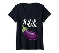 Donna The Eggplant Takeover Is Here Pop Culture novità Regalo Maglietta con Collo a V