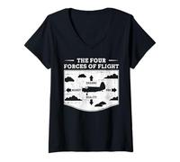 Donna The Four Forces of Flight Maglietta con Collo a V