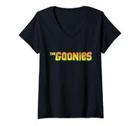 Donna The Goonies Big Logo Maglietta con Collo a V