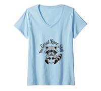 Donna The Great Racc-Sby Funny Trash Panda Raccoon Meme Maglietta con Collo a V