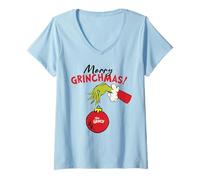 Donna The Grinch Xmas Naughty Grumpy Fun Merry Christmas Classic Maglietta con Collo a V