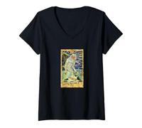 Donna The Hermit Tarocco Carta Yeti Mistico Cryptid Solitude Gift Maglietta con Collo a V