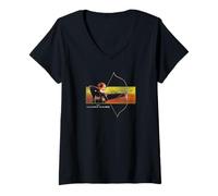 Donna The Hunger Games Katniss Bow and Arrow Front and Back Movie Maglietta con Collo a V