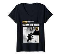 Donna The Joker Halloween Design Batman: Il Mondo Maglietta con Collo a V