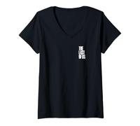 Donna The Last of Us Left Pocket Distressed Logo Dark Lettering Maglietta con Collo a V