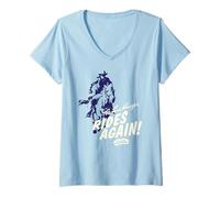 Donna The Lone Ranger Rides Again Silhouette Maglietta con Collo a V