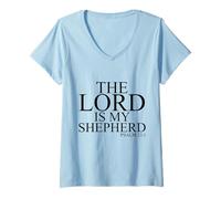 Donna The Lord Is My Shepherd Psalm 23:1 Maglietta con Collo a V