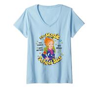 Donna The Magic School Bus Ms Frizzle And Liz Quote Retro Cartoon Maglietta con Collo a V
