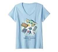 Donna The Mandalorian And Grogu: Grogu's Hyperspace Snack Shack Maglietta con Collo a V
