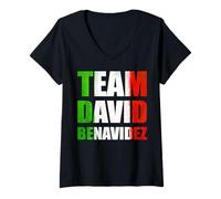 Donna The Mexican Benavidez Team Boxing Fighters Boxeo Mexicano Maglietta con Collo a V