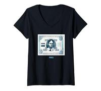 Donna The Office Schrute Buck Currency Maglietta con Collo a V