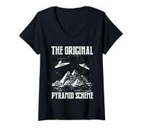 Donna The Original Pyramid Scheme Maglietta con Collo a V