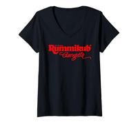 Donna The Original Rummikub Gangsta (Red) Maglietta con Collo a V