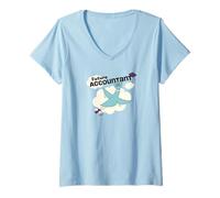 Donna The Pigeon Future Accountant Maglietta con Collo a V