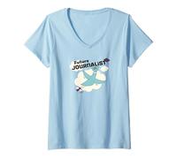 Donna The Pigeon Future Journalist Maglietta con Collo a V