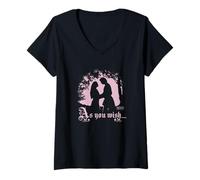 Donna The Princess Bride As You Wish Silhouette Retro Movie Maglietta con Collo a V