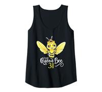 Donna The Queen Bee Is 31 Honeybee Hive 31 ° Compleanno Donne Canotta