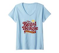 Donna The Regal Beagle Pub Three's Company Retro TV Sitcom Maglietta con Collo a V