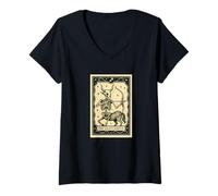 Donna The Sagittarius Tarocchi - Halloween Spooky Gothic Witchy Maglietta con Collo a V