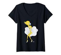 Donna The Simpsons Monte Burns Monroe Pose V2 Maglietta con Collo a V