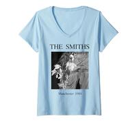 Donna The Smiths Manchester 1984 Morrissey di Stephen Wright Maglietta con Collo a V
