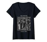 Donna The Smiths Morrissey 1985 Salford Lads Club Stephen Wright Maglietta con Collo a V