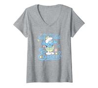 Donna The Smurfs Easter Who Else Is Egg-Cited for Easter Maglietta con Collo a V