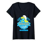 Donna The Smurfs Movie Puffetta I'm Limited Edition Esclusiva Maglietta con Collo a V