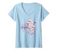 Donna The Smurfs Smurfette Live Laugh Love Maglietta con Collo a V