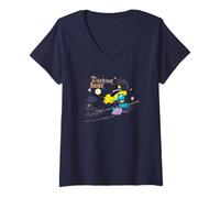 Donna The Smurfs The Witching Hour Smurfette Witch Halloween Maglietta con Collo a V