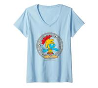 Donna The Smurfs x British Museum Smurf Roman Maglietta con Collo a V