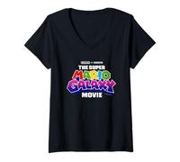 Donna The Super Mario Galaxy Movie Logo Maglietta con Collo a V