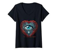 Donna The Tell-Tale Heart by Edgar Allan Poe Maglietta con Collo a V