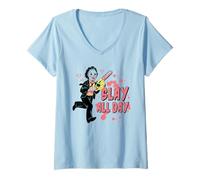 Donna The Texas Chainsaw Massacre Slay all Day Leatherface Movie Maglietta con Collo a V