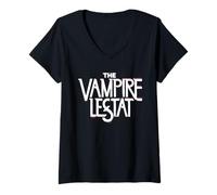 Donna The Vampire Lestat Logo Dark Maglietta con Collo a V