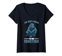 Donna The Vibe I Bring To The Function Umore del Partito Sociale - Maglietta con Collo a V