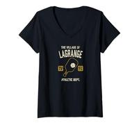 Donna The Village of LaGrange - Pickleball, Design Invecchiato Maglietta con Collo a V