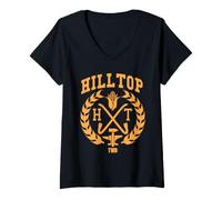 Donna The Walking Dead Hilltop Maglietta con Collo a V