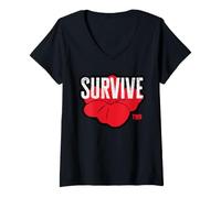 Donna The Walking Dead Survive Maglietta con Collo a V