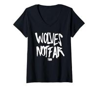 Donna The Walking Dead Wolves Not Far Maglietta con Collo a V