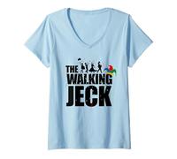 Donna The Walking Jeck Costume Maglietta Carnevale Cappello Colonia Alaaf Maglietta con Collo a V