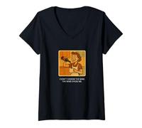 Donna The Wine Chose Me - Retro 1950s Divertente Casalinga Meme Maglietta con Collo a V
