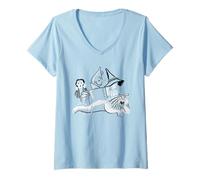 Donna The Wizard of Oz Group Doodle Maglietta con Collo a V
