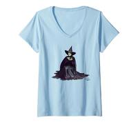 Donna The Wizard of Oz Wicked Witch Melting Maglietta con Collo a V