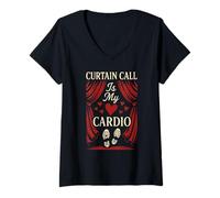 Donna Theatre Kid Drama Club Teatro Musicale Nerd Regalo Maglietta con Collo a V