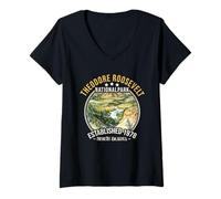 Donna Theodore Roosevelt National Park | North Dakota Maglietta con Collo a V