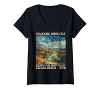 Donna Theodore Roosevelt National Park | North Dakota Maglietta con Collo a V
