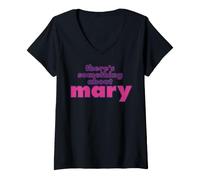 Donna There's Something About Mary Logo Maglietta con Collo a V